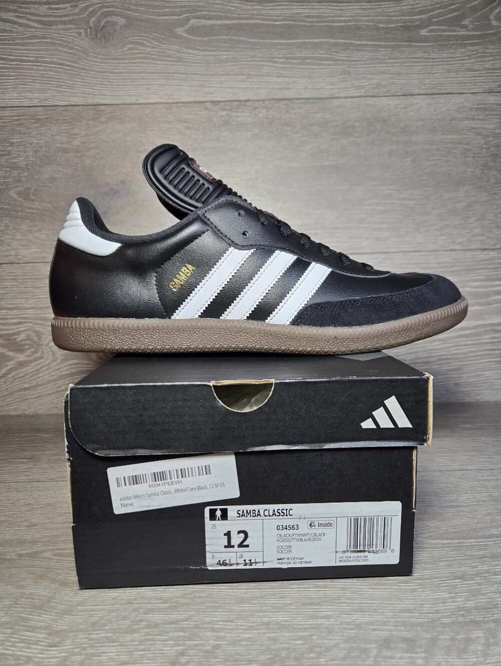 Adidas Samba Classic Core Black / White Mens 12 New In Box 034563